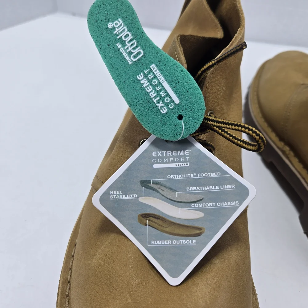 Clarks Overdale Mid Wheat Nubuck Leather Chukka Boots Men's Size 10